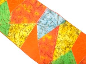 本場筑前博多　抽象模様織り出し　名古屋帯